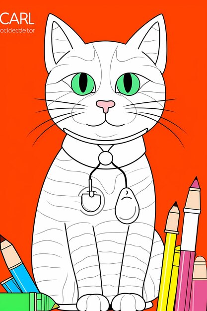 The kind and caring cat doctor who loves his job coloring book