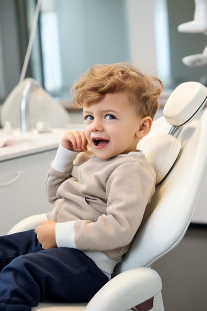kind in de tandarts kantoor Generatieve AI