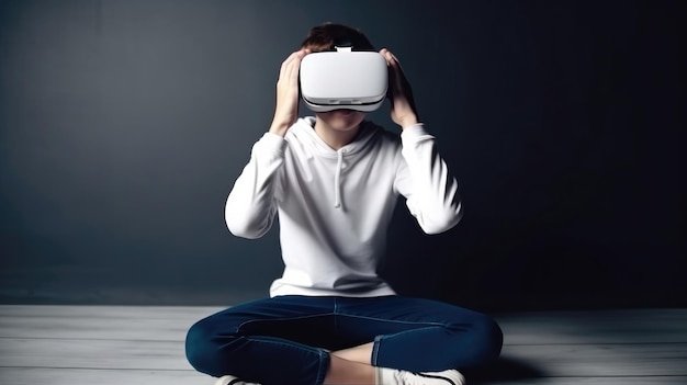 Kind in VR-bril Illustratie AI Generatief