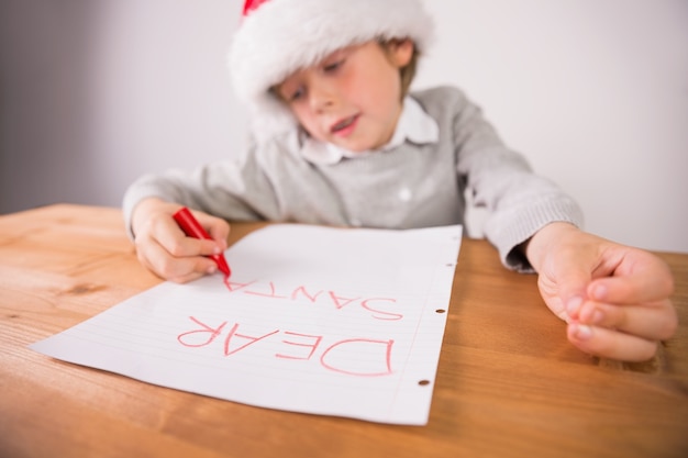 Kind schrijven brief aan santa