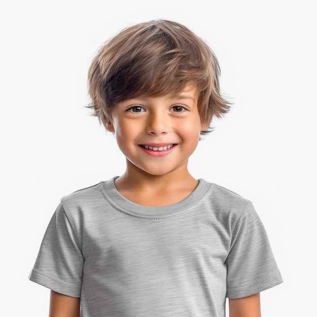 Kind T-shirt sjabloon met geel groen rood oranje grijs T-shirt ontwerp met witte achtergrond