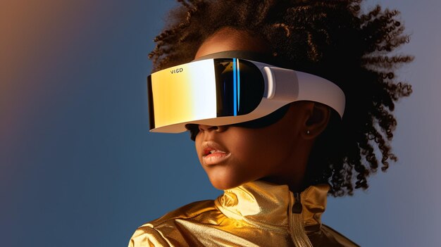 Kind van 3 jaar met een virtual reality zonnebril