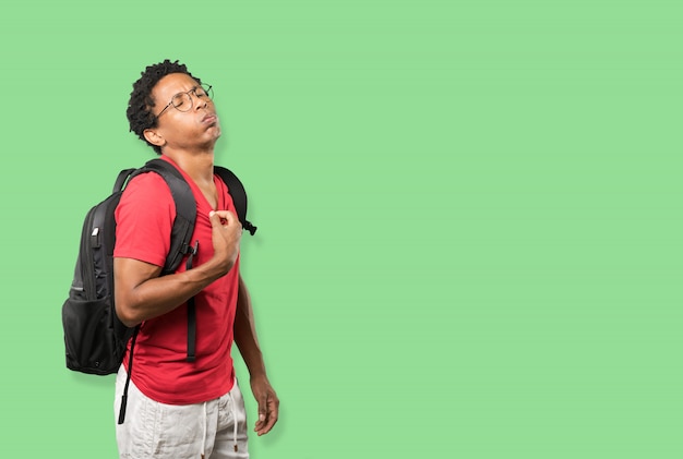 Kind young man applauding