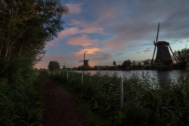 사진 네덜란드의 kinderdijk