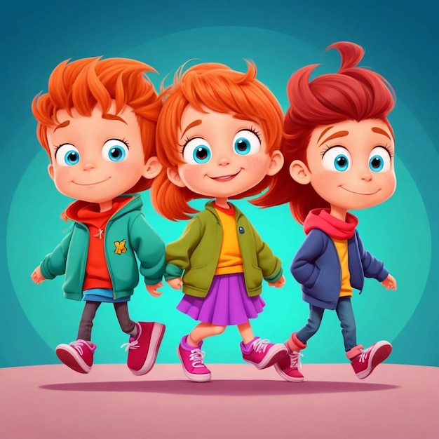 Kinderen 3D cartoon personage