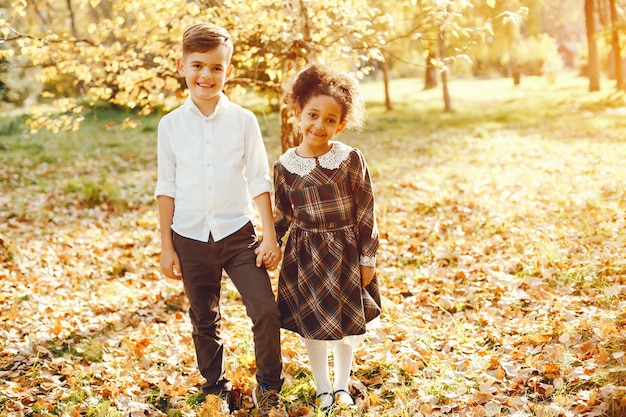 kinderen in een park