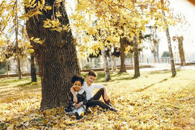 kinderen in een park