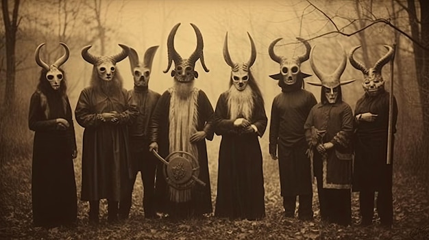 kinderen kinderen halloween eng vintage fotografie maskers 19e eeuw horror kostuums feest