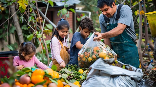 Kinderen leren fruit en groenten te plukken in een tuin