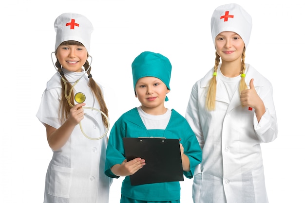 Kinderen verkleedden zich als dokter