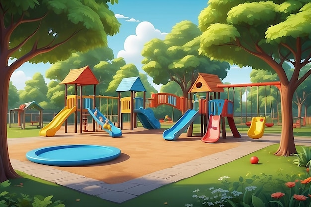 Kindergarten Playground Outdoor Fun for Kids