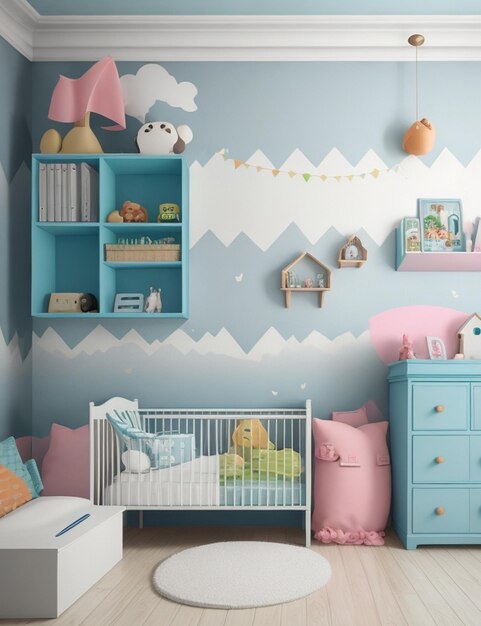 Kinderkamer muur achtergrond