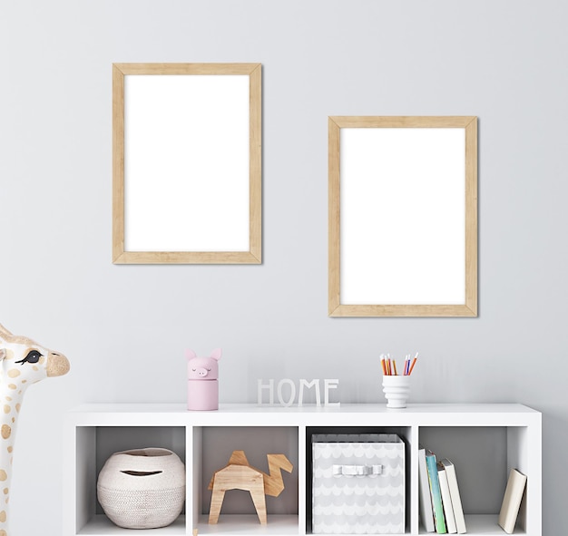 Kinderkamerframe mockup A4