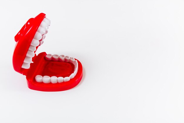 Kindertandarts set Witte achtergrond Medische stomatologie tandheelkundige mondverzorging en gezondheidszorg concept