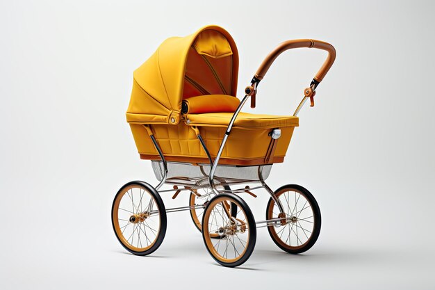 Kinderwagen op witte achtergrond