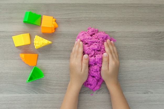 Kinetic sand for children