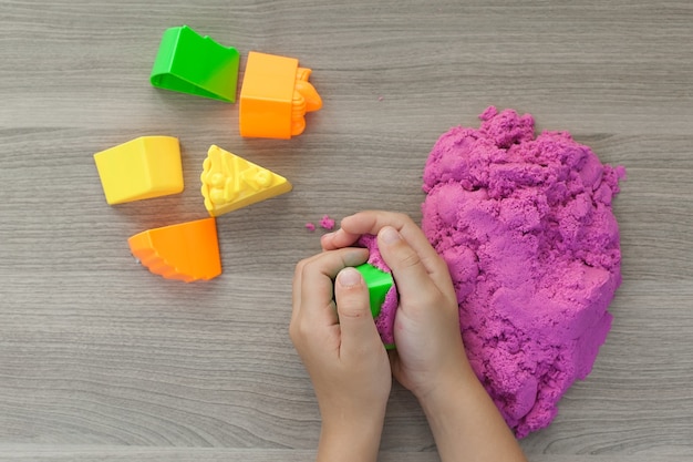 Kinetic sand for children