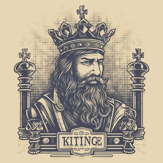 king chess vector illustration for t shirt