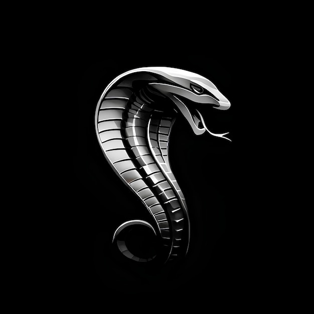 Photo king cobra shaped design for creating logos