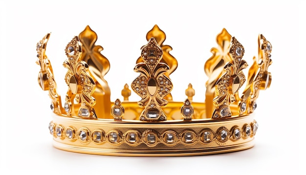 Photo king crown isolated on white background clipping path