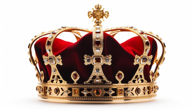 Photo king crown isolated on white background with clipping path