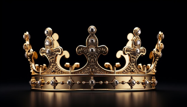 King Crown Isolated on White Background