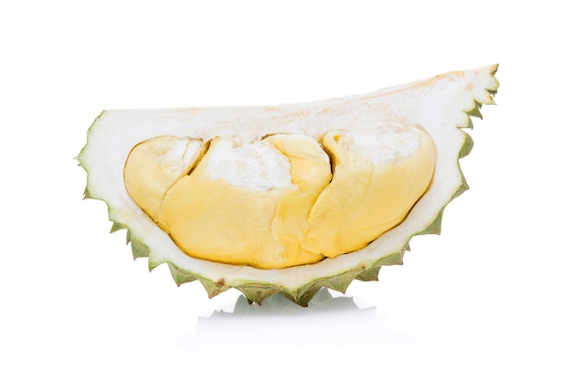 King of fruits, durian isolated on white.