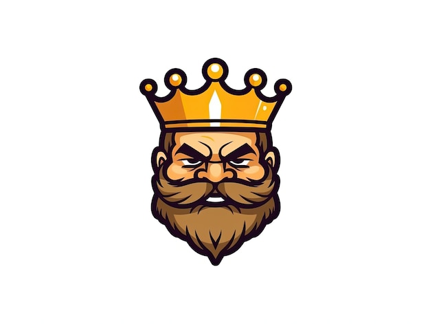 Photo king imperator royal 2d simple sticker emotion logo simple illustration generative ai