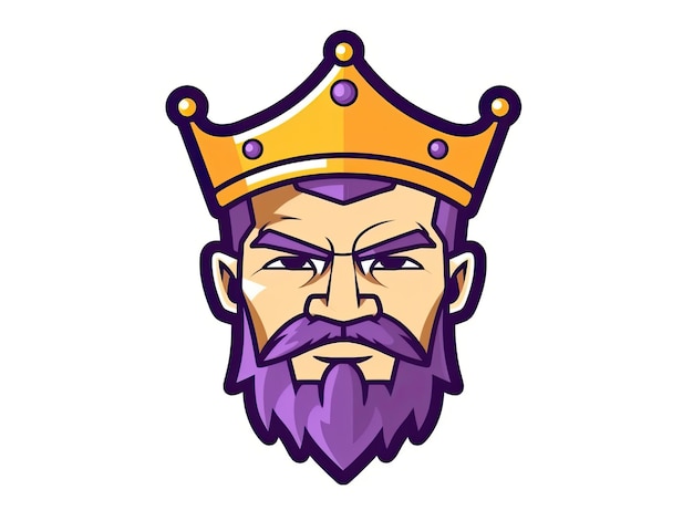 King Imperator royal 2d простой стикер эмоции логотип простая иллюстрация Generative AI