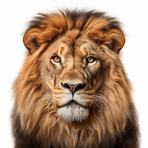 King Lion isolated on white background