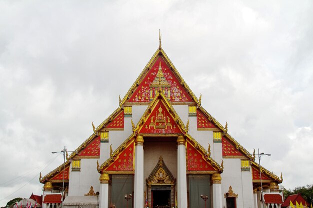 King Palace Wat mongkolpraphitara in Ayutthaya Thailand