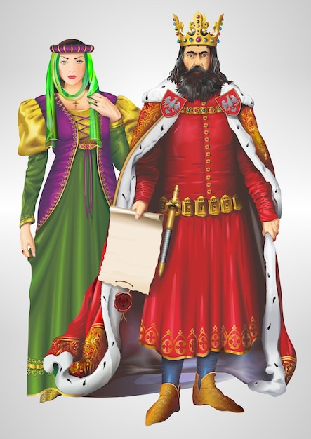 king and queen illustration