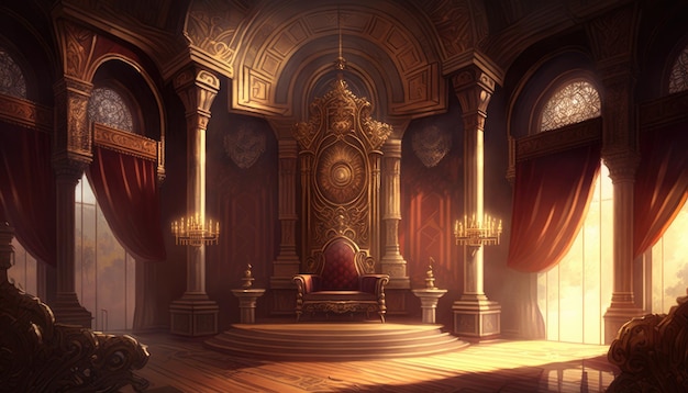 A King's Legacy The Throne Room Generative AI