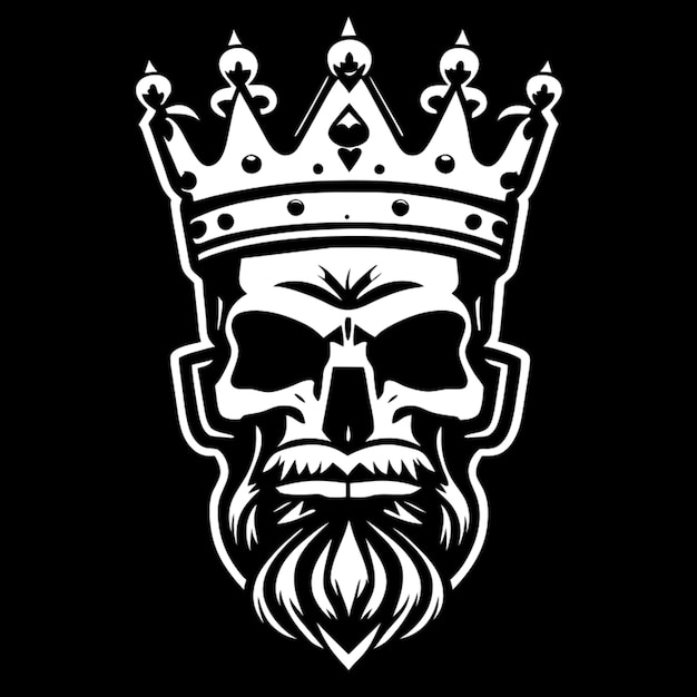 Photo king skull vector illustration cartoon