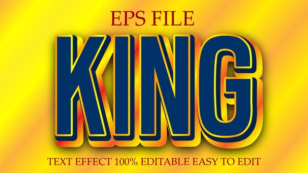 Photo king text effect eps file digital download