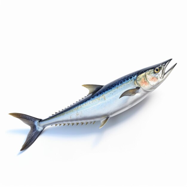 Kingfish with white background high quality ultra