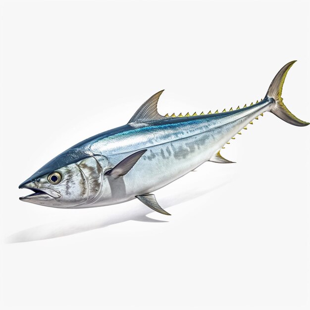 Kingfish with white background high quality ultra