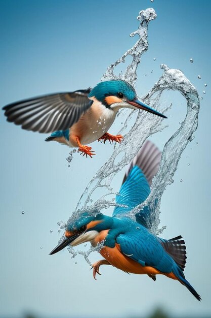 Foto kingfisher alcedo in questo momento