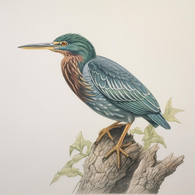 Photo a kingfisher illustration