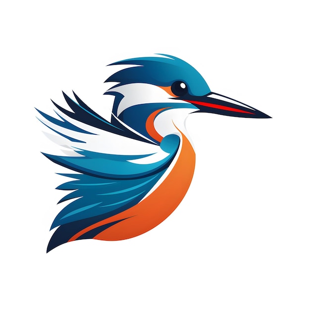 Premium AI Image | kingfisher logo Bird Design