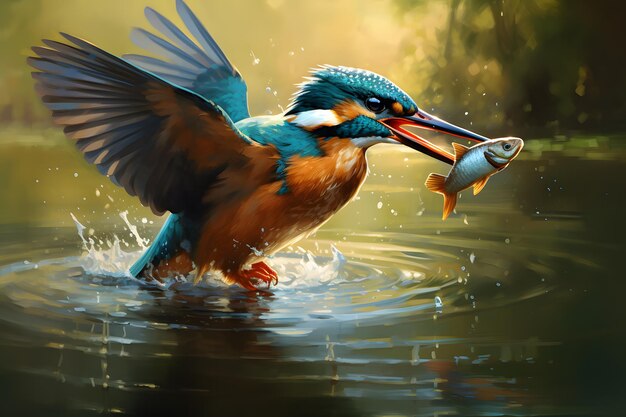 Kingfisher with a Catch