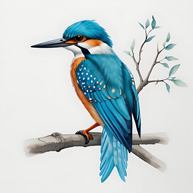 Photo a kingfisher in a wonderful nature view ai generated