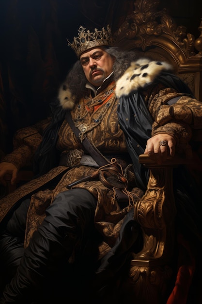 The Kings Regal Portrait Baroque Style