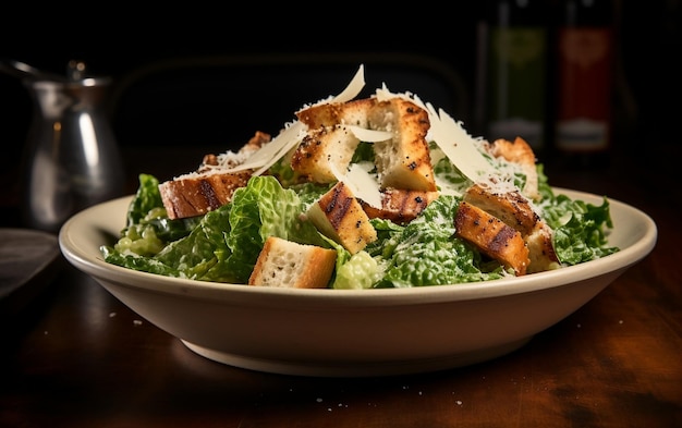 Kip Caesar Salade Met Croutons Generatieve AI