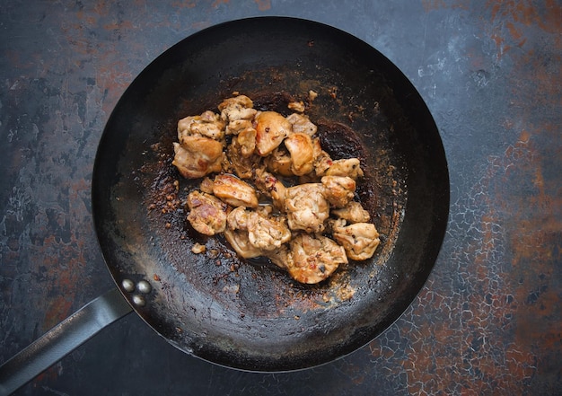 Kip in een wokpan, Kookproces, Aziatisch eten