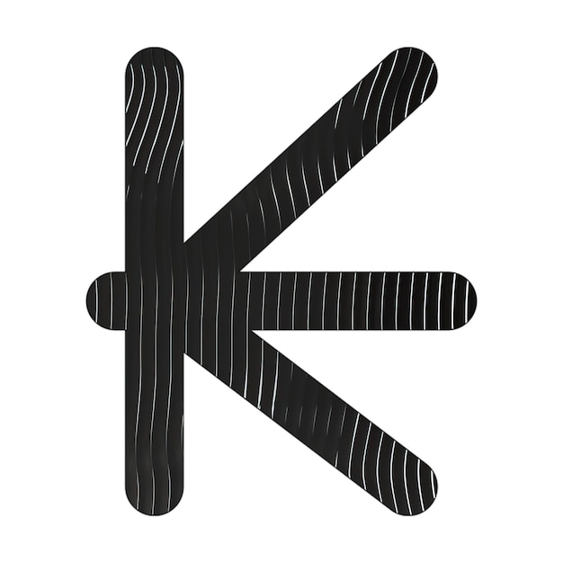 kip sign icon black white lines texture