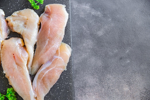 kipfilet rauw vlees vers gezond maaltijd eten snack dieet op tafel kopieer ruimte voedsel achtergrond