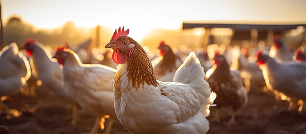 Kippen fokken op een boerderij