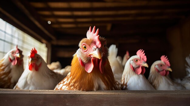 kippen op een boerderij