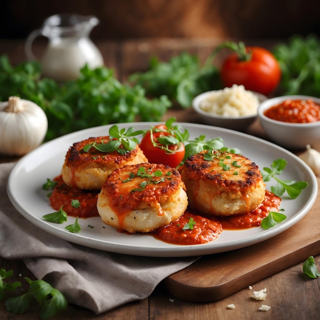 Kippenbroodjes met knoflook en tomatensaus dieetvriendelijk genot